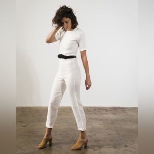 Ilana Kohn Linen Lee Jumpsuit in White | Sz 4 | EUC | Ankle Length